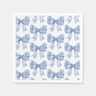 Blue Bow Baby or Bridal Shower, Birthday Party Napkins