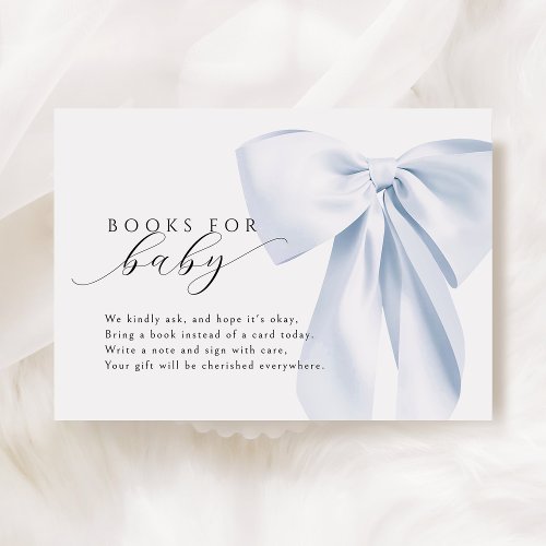Blue Bow Baby Shower Books for Baby 
