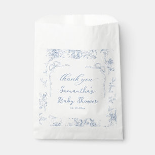 Blue Bow Baby Shower  Favor Bag