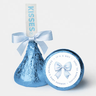 Blue Bow Baby Shower It's a Boy Hershey®'s Kisses®
