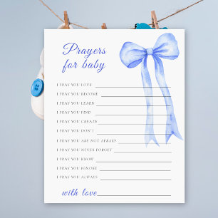 blue bow baby shower prayers for baby
