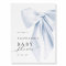 Blue Bow Baby Shower Welcome Sign