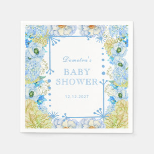 Blue Bow Boy Baby Shower Napkins