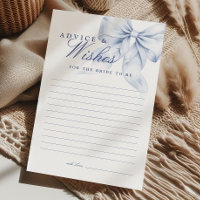 Blue Bow Bridal Shower Advice for the Bride