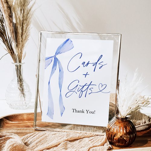 Blue Bow Cards and GIfts Sign