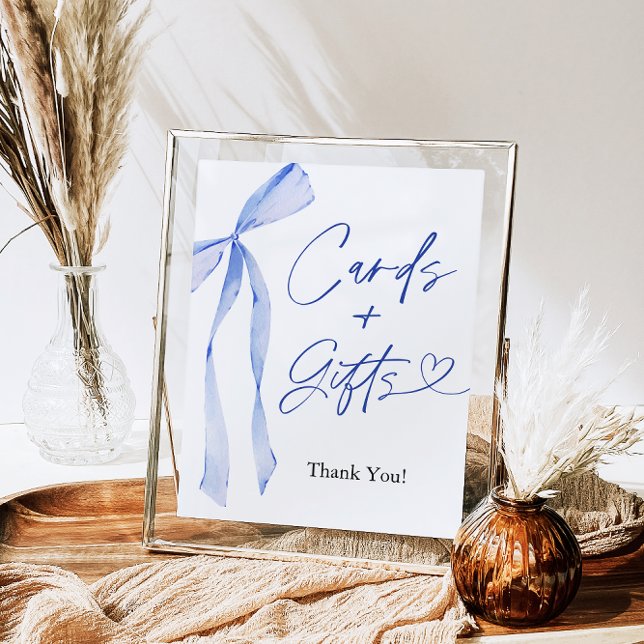 Blue Bow Cards and GIfts Sign (Creator Uploaded)