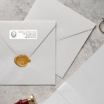 Blue Bow Coastal Christmas Nautical Monogram Label<br><div class="desc">Bring a touch of coastal elegance to your holiday mail with these customizable Christmas return address labels. Featuring a blue ribbon monogram wreath adorned with nautical accents like lobsters, seashells, and holly sprigs, this design blends seaside charm with festive warmth. Perfect for adding a personalized, polished touch to holiday cards,...</div>