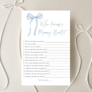 Blue Bow Coquette Boy Who Knows Mommy Best Game