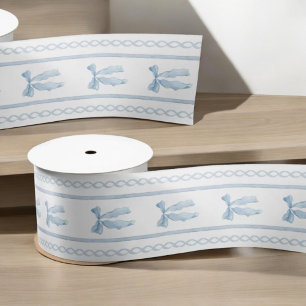 Blue Bow Coquette Gift Satin Ribbon