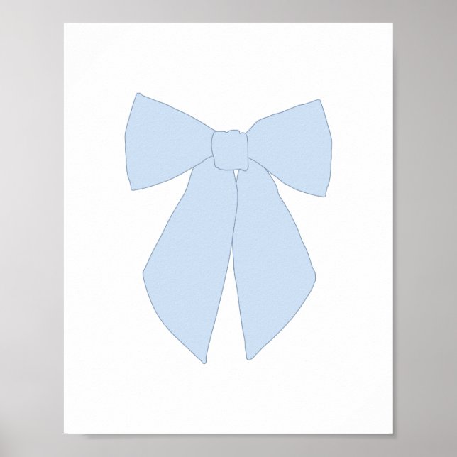 Blue Bow Coquette Poster (Front)