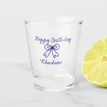 Blue bow CUTIE ADD NAME BABY happy birthday