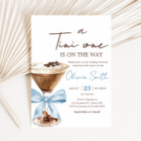 Blue Bow Espresso Martini Baby Shower