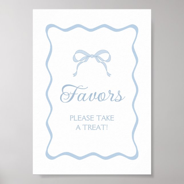 Blue Bow Favor Poster (Front)