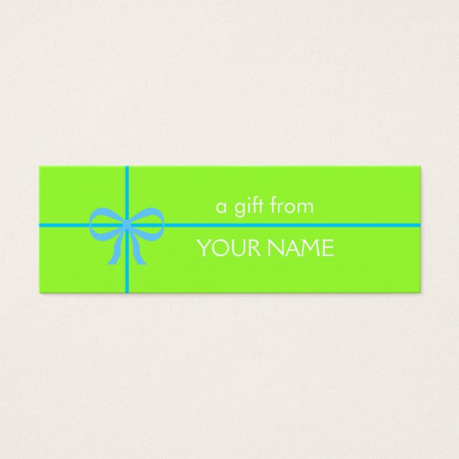 BLUE BOW GIFT TAG (Front)