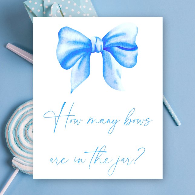 blue bow - guess how many bows in jar poster (Creator Uploaded)