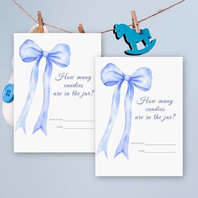 blue bow - Guess how many candies game Enclosure Card (Creator Uploaded)