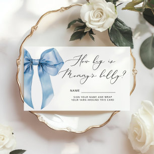 Blue Bow How big is mommys belly game Enclosure Card