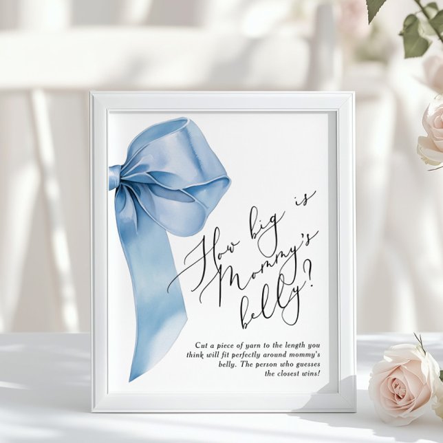 Blue Bow How big is mommys belly game Poster (Creator Uploaded)