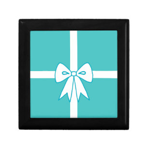 Blue Bow Jewelry Keepsake Box