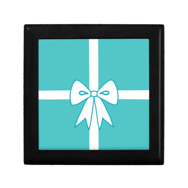Blue Bow Jewelry Keepsake Box (Front)