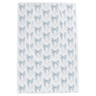 Blue Bow  Medium Gift Bag
