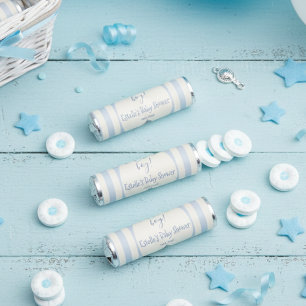 Blue Bow Oh Boy Carousel Horse Baby shower  Breath Savers® Mints