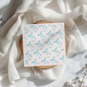 Blue Bow Paper Napkin