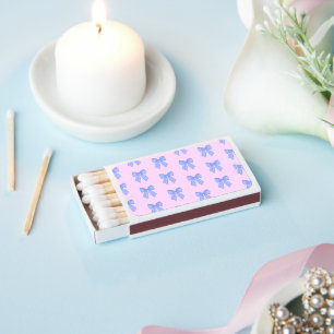 Blue bow pattern matchboxes