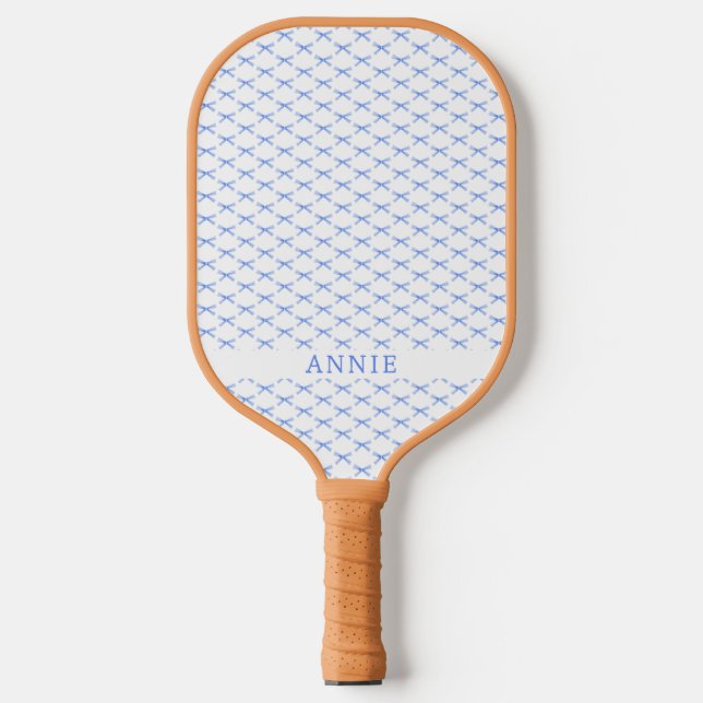 Blue Bow Personalized Pickleball Paddle (Front)