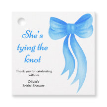Blue Bow She's Tying the Knot Bridal Shower