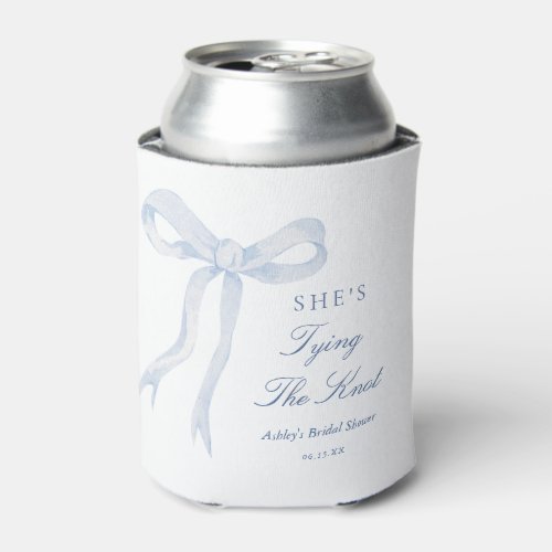 Blue Bow Shes Tying The Knot Bridal Shower Favors Can Cooler