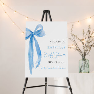 Blue Bow She's Tying the Knot Bridal Shower Foam Board