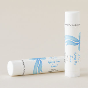 Blue Bow She's Tying the Knot Bridal Shower Lip Balm