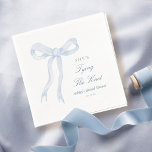 Blue Bow She's Tying The Knot Bridal Shower Napkins<br><div class="desc">Blue Bow She's Tying The Knot Bridal Shower Napkins</div>