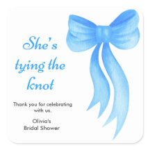 Blue Bow She's Tying the Knot Bridal Shower