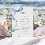 Blue Bow Sweet 16 Birthday Invitation<br><div class="desc">Blue Bow Sweet 16 Birthday Invitation – Celebrate your milestone birthday in style with this elegant Sweet 16 invitation featuring a classic blue bow design. Perfect for setting the tone for a chic and sophisticated event, this invitation showcases a soft blue palette and a feminine, graceful aesthetic that is sure...</div>
