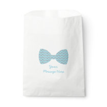 Blue Bow Tie Baby Shower Favor Bag