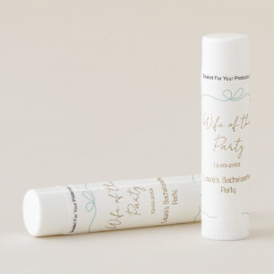 blue bow wife of the party name date spanish borde lip balm