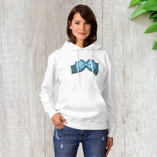 Blue Bow Womens Hoodie (Creator Uploaded)