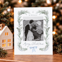 Blue Bow Wreath Budget Photo Christmas