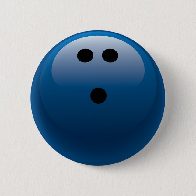 BLUE BOWLING BALL BUTTON (Front)