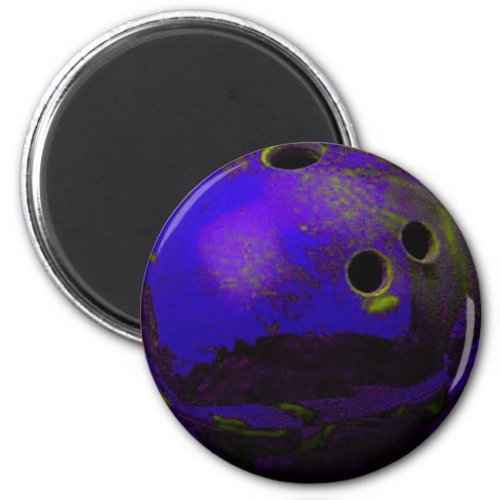 Blue Bowling Ball Customize It Magnet