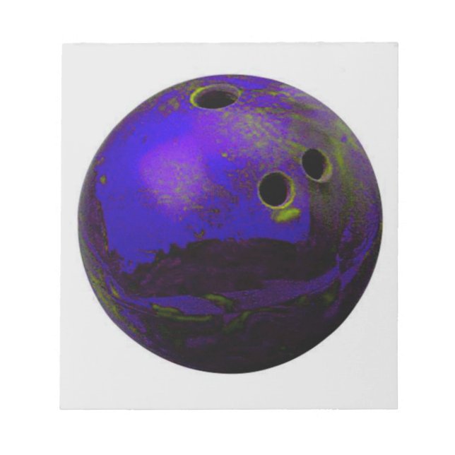 Blue Bowling Ball Customize It Notepad (Front)