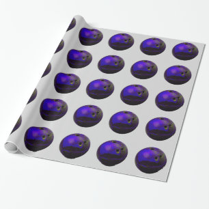 Blue Bowling Ball Customize It Wrapping Paper