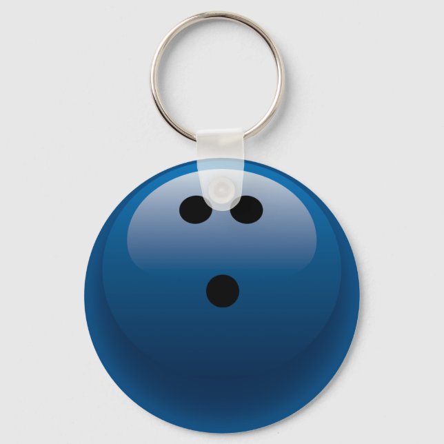 BLUE BOWLING BALL KEYCHAIN (Front)