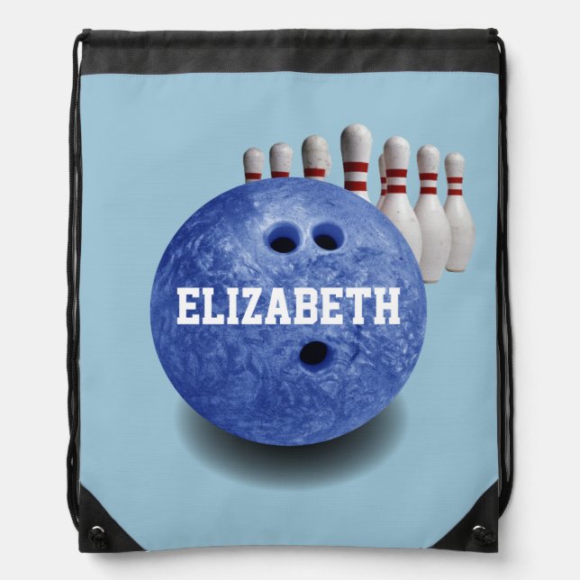 Blue Bowling Custom Ball Bag (Front)