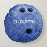 Bowling Ball Shoe And Pin With Your Custom Name Round Pillow