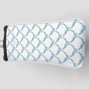 Blue Bows and Beaus Coastal Garland Putter Golf Head Cover