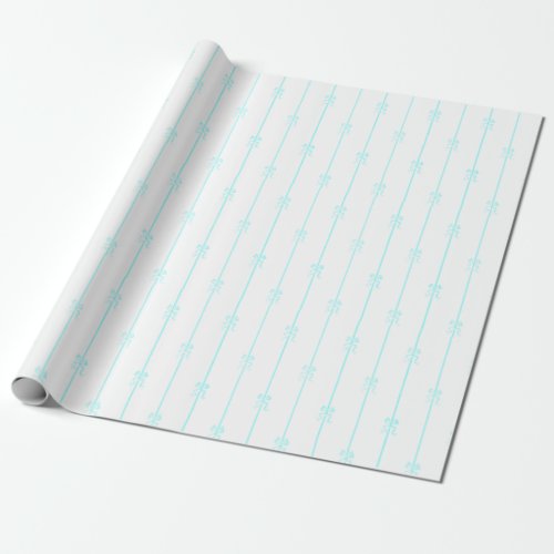 Blue Bows and Stripe Wrapping Paper