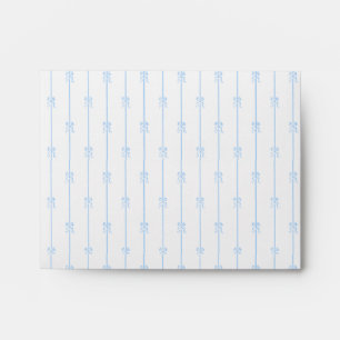 Blue Bows and Stripes Envelope